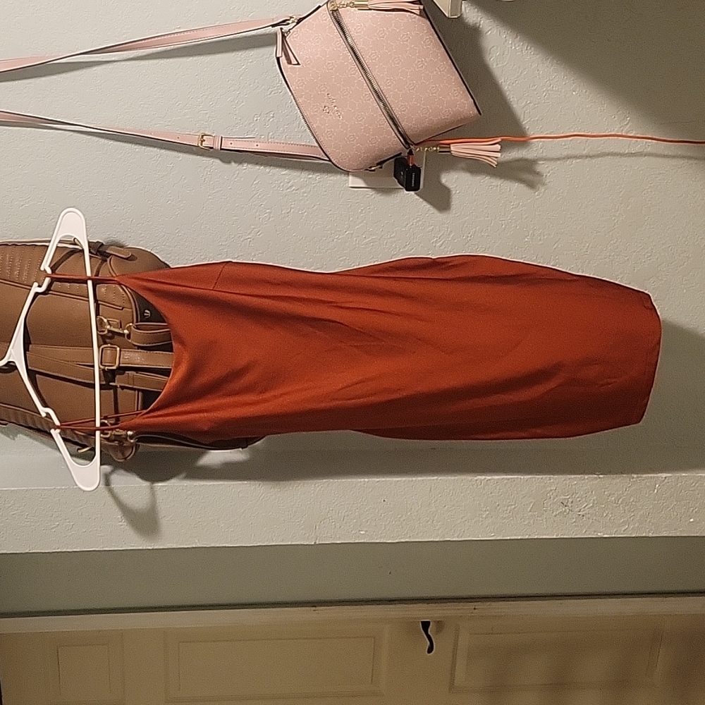 Orange red dress